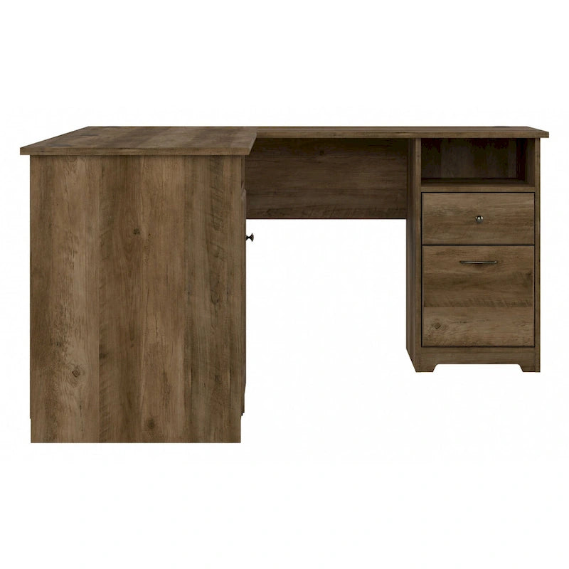 60W L-Shaped Computer Desk with Storage Cabinet and File Drawer