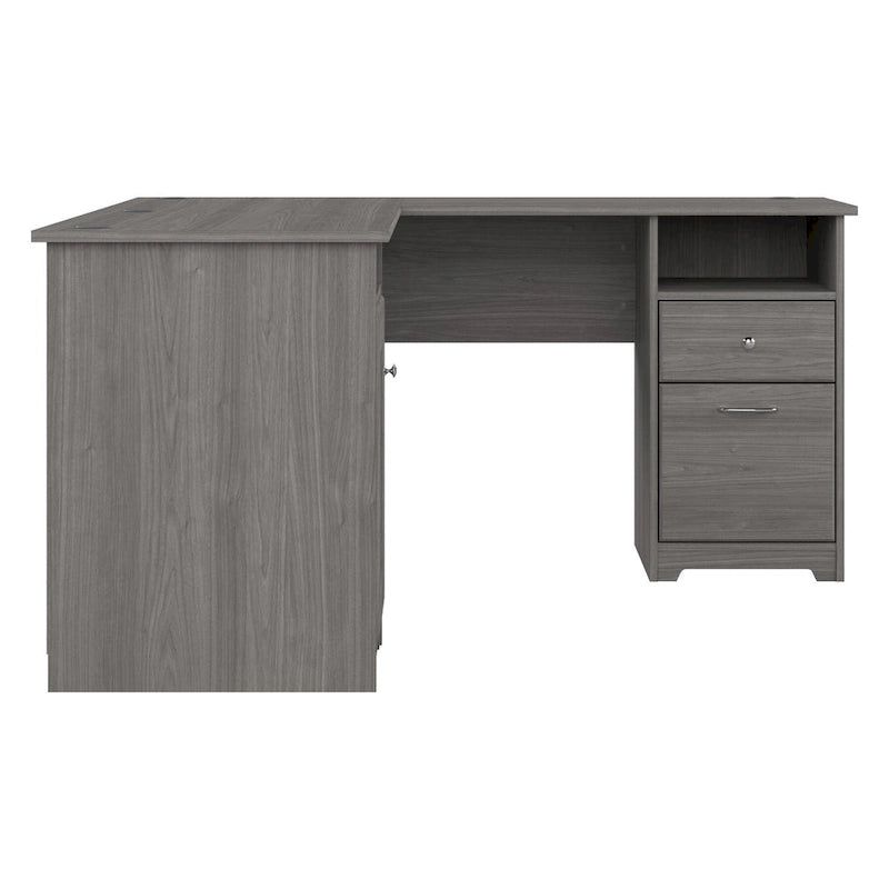 60W L-Shaped Computer Desk with Storage Cabinet and File Drawer