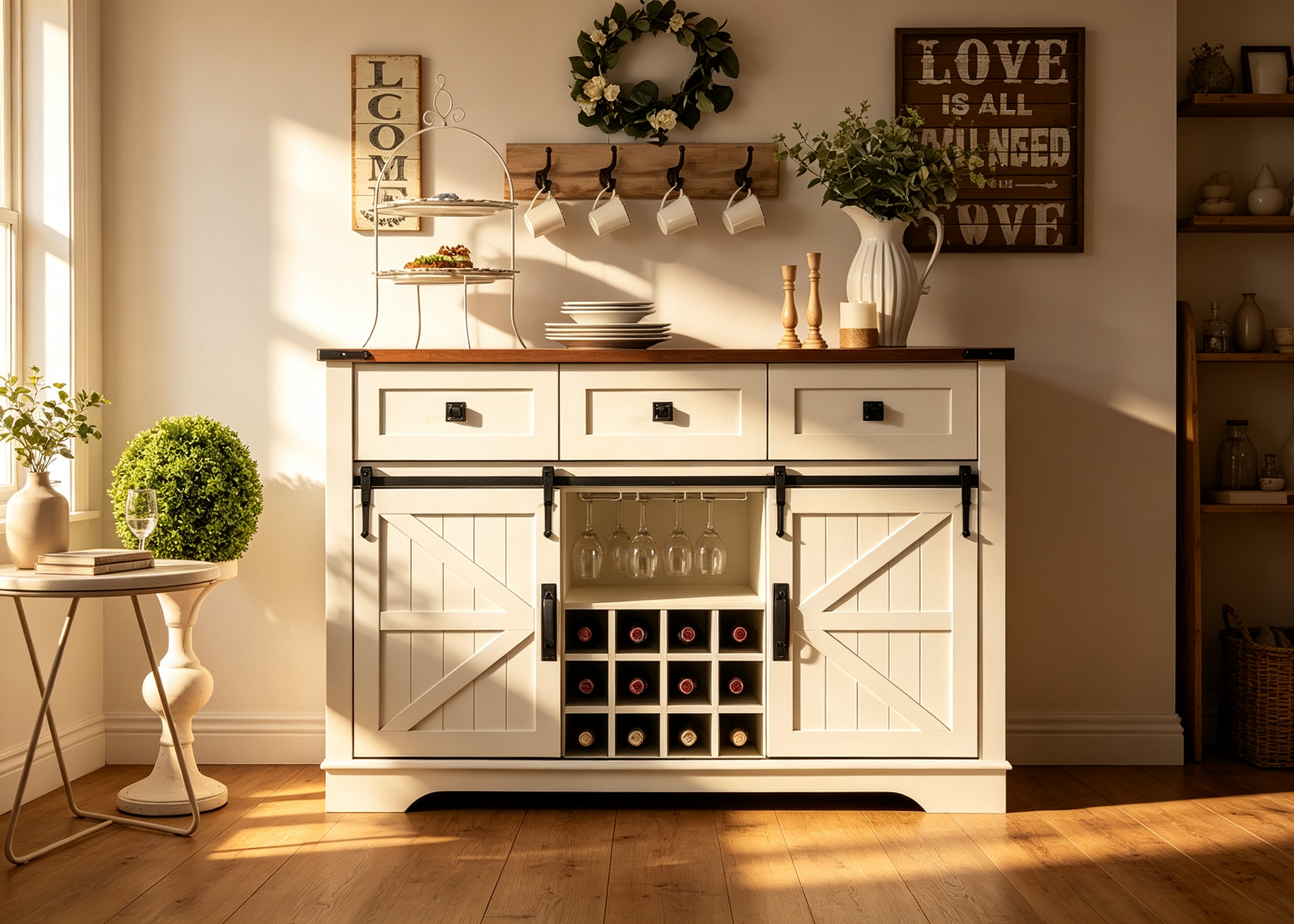 Farmhouse-style sideboard