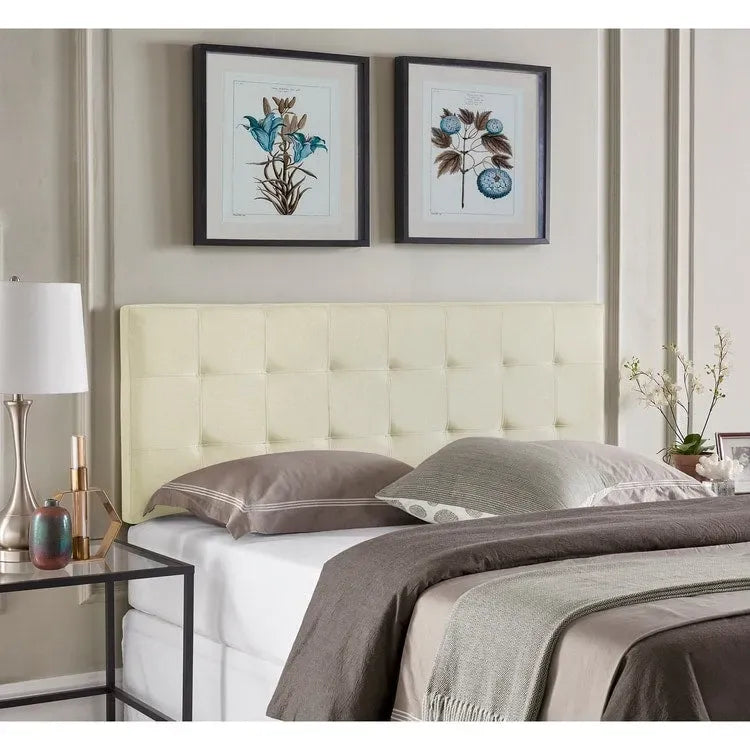 Tufted Upholstered Queen Headboard Height Adjustable Linen Fabric Multi-Color