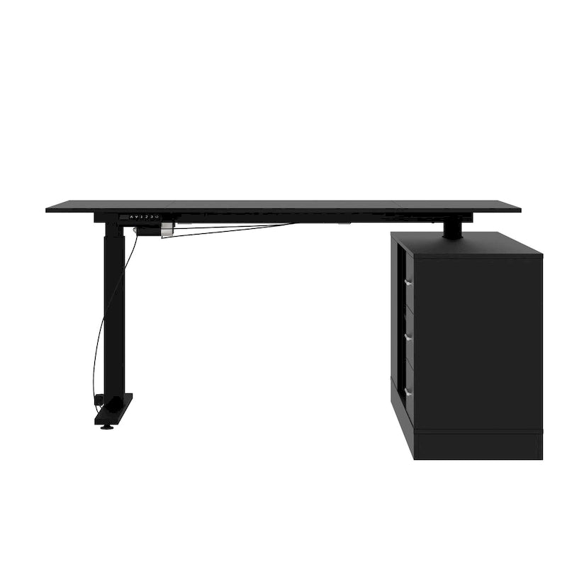 White Electric Height Adjustable Standing Desk with Dual Motor Lift, Home Office