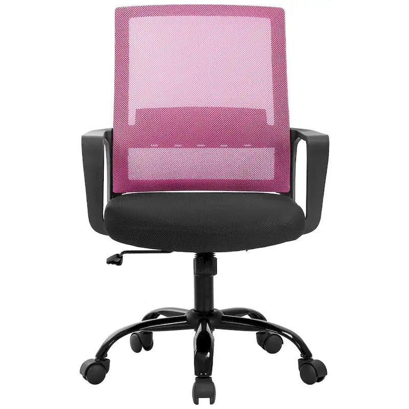 Fauteuil de bureau ergonomique en résille avec soutien lombaire, hauteur réglable, pivotant