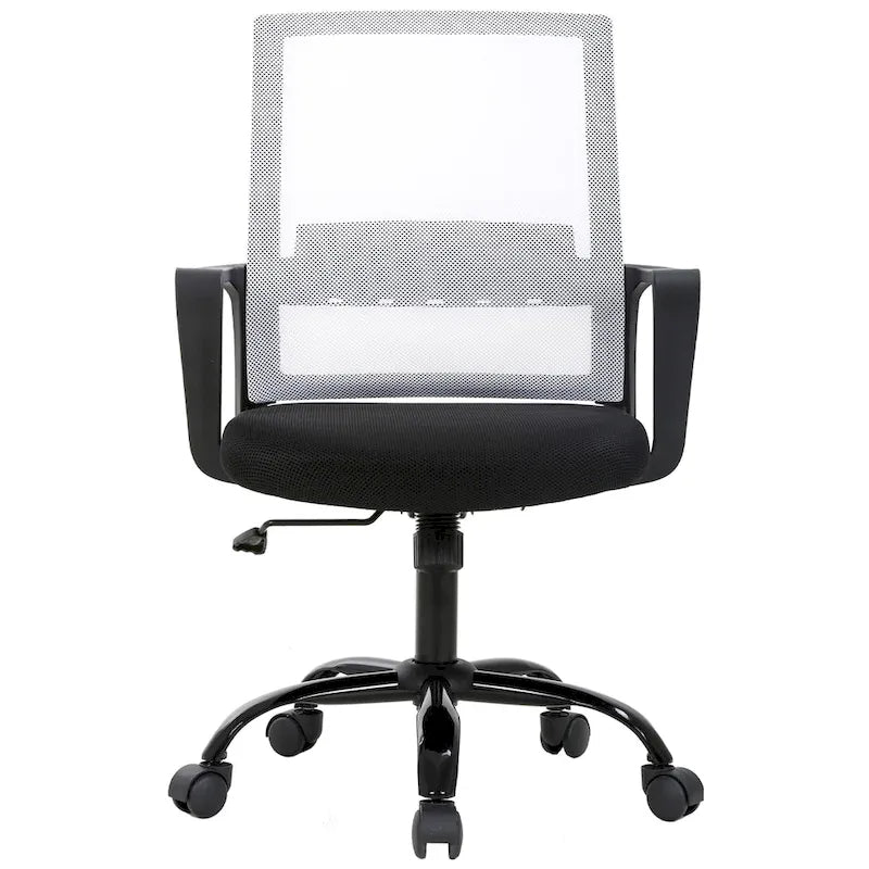 Fauteuil de bureau ergonomique en résille avec soutien lombaire, hauteur réglable, pivotant